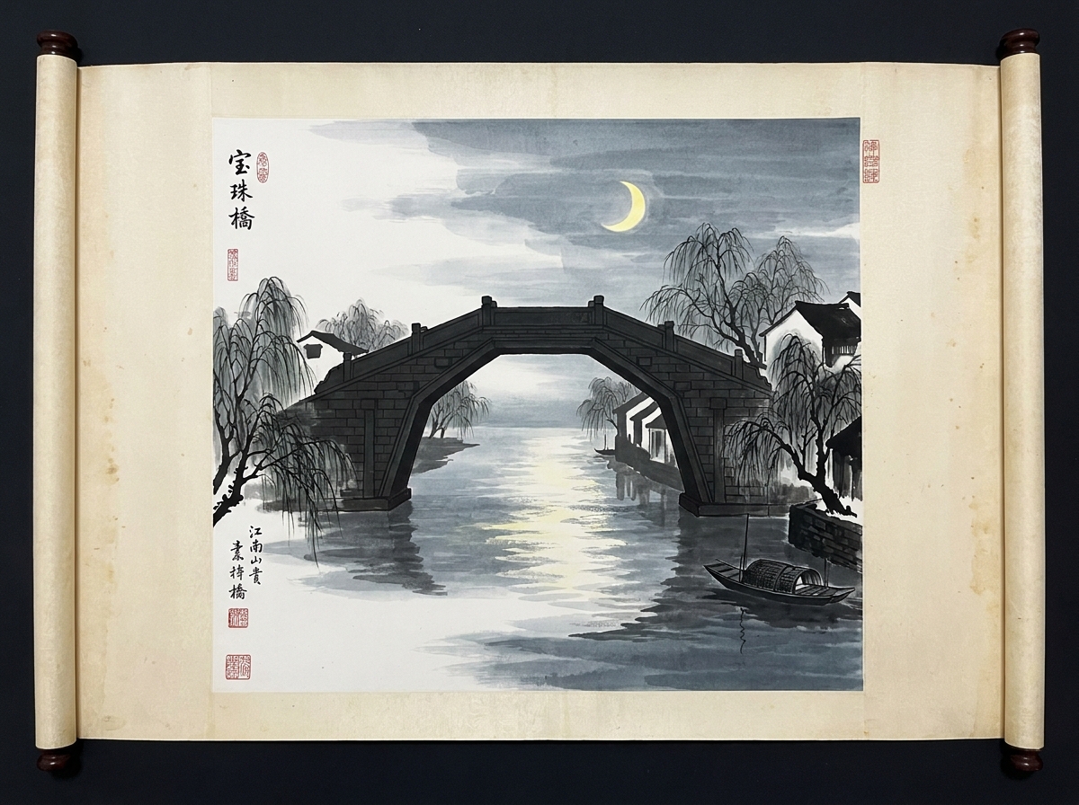宝珠桥夜色剪影